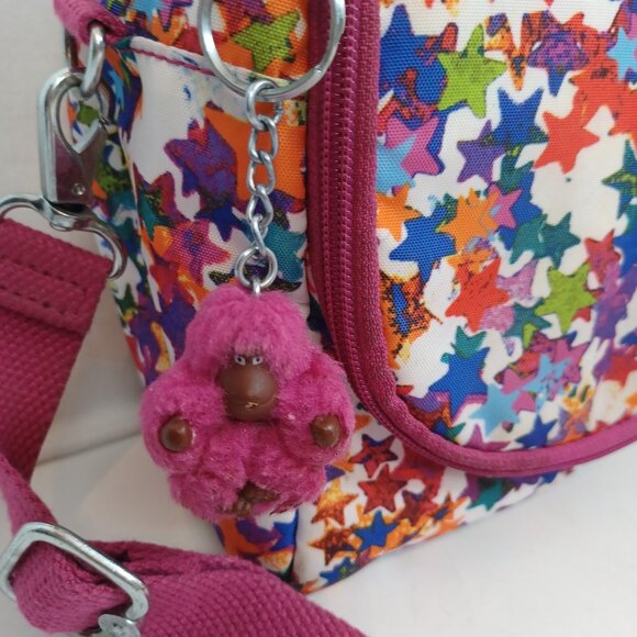 Kipling Lunch Tote Bag Colorful Star Print Insulated - Picture 3 of 16